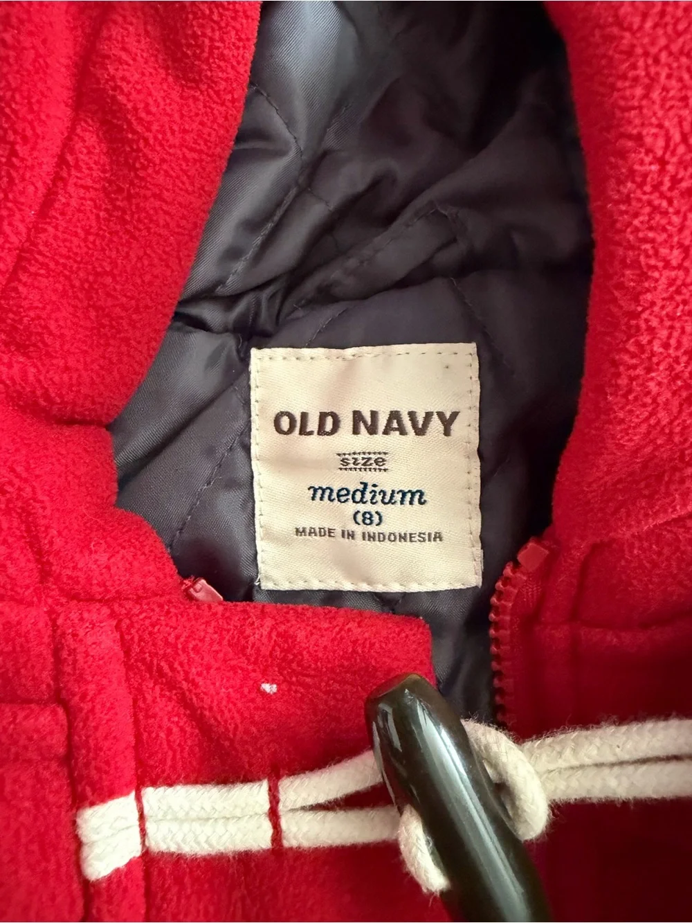 Red Hooded Toggle Coat
